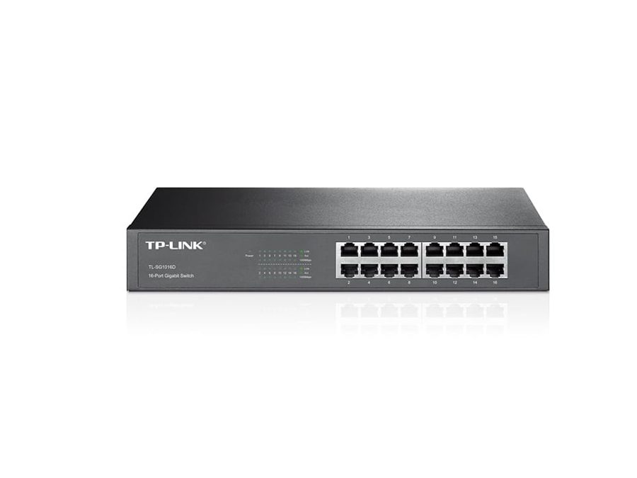 SWITCH (TP-LINK BR) TL SG1016D GIGA RACK (16 PORTAS)