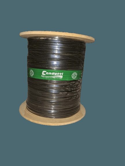 CABO REDE CFTV BLINDADO (CONDUTTI) DUPLA CAPA 4P PRETO 300M