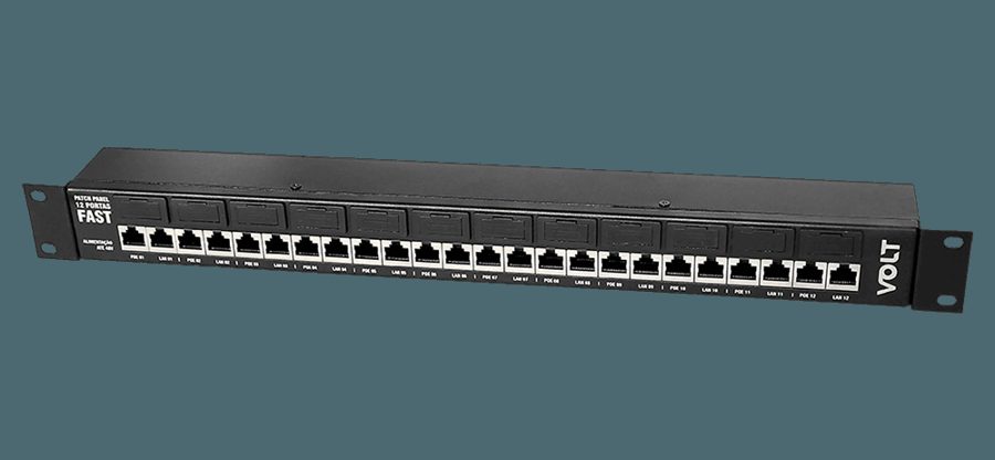 PATCH PANEL FAST (VOLT) 12 PORTAS POE 48V