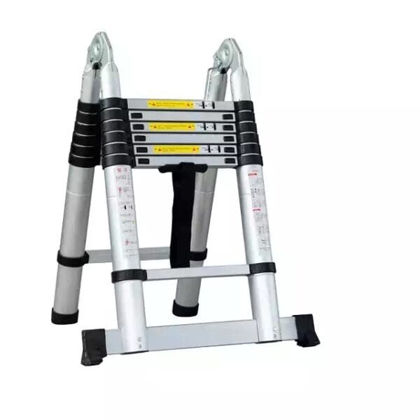 ESCADA TELESCOPICA DOBRAVEL C/ESTRUTURA DE ALUMINIO 3,16 M