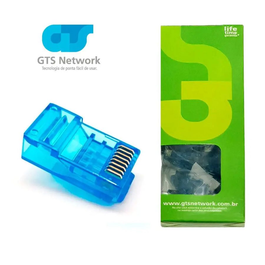CONECTOR RJ45 (GTS) AZUL CAT5E (20UND)