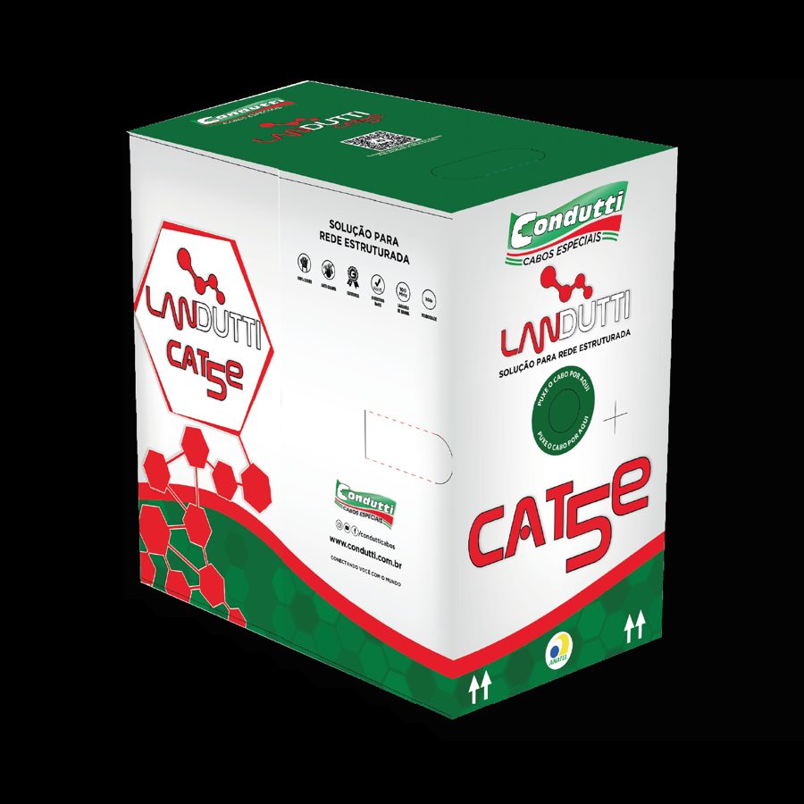CABO REDE CAT5E COBRE (LANDUTTI) 4P PRETO 305M INT