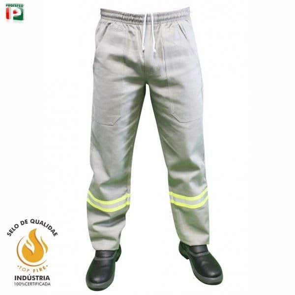 CALCA NR10 ANTI-CHAMA CINZA GUARDIAN M
