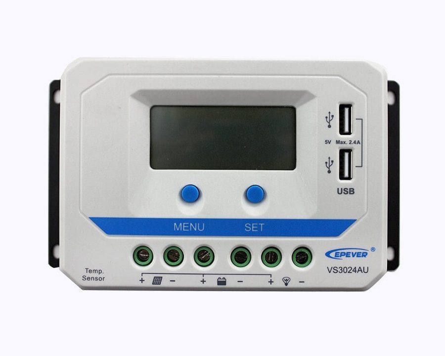 CONTROLADOR CARGA SOLAR (EPEVER)30A (PWM) VS3024AU (12V/24V)